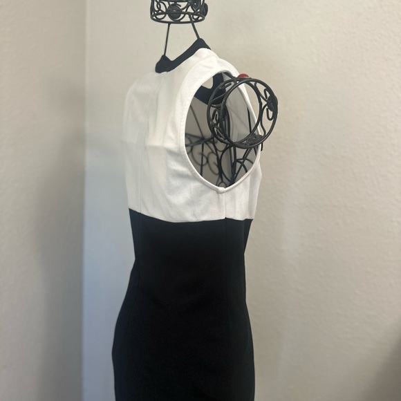 SHEIN Black and White Buttoned Bodycon Dress - Picture 4 of 9